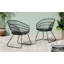 CHAISE, 2PCS avec 2 coussins, gris