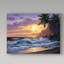 Fikes «Sunset Beach 3», reproduction de peinture à l'huile sur toile tendue-25323179