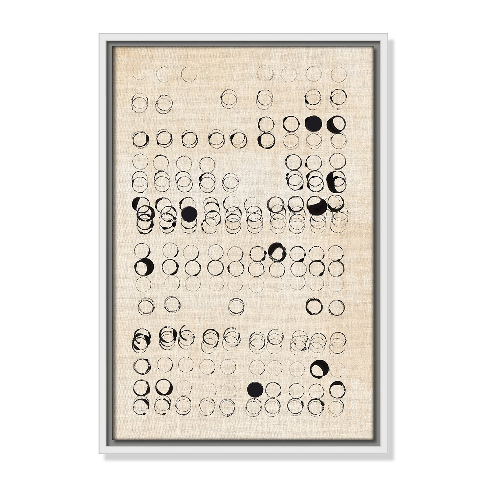 Dots and Dots Print by , 19.5" H x 13.5" W, White