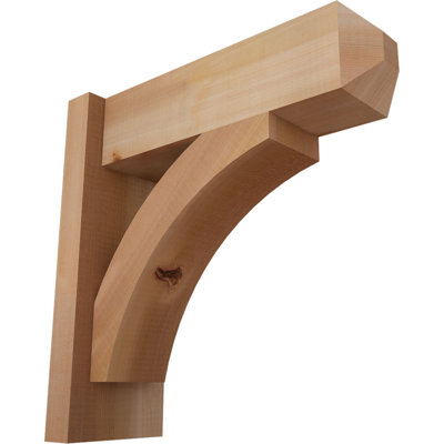 5 1/2"W x 16"D x 16"H Thorton Smooth Craftsman Outlooker, Western Red Cedar