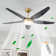 52" 5 - Blade Reversible Ceiling Fan With LED Light and Remote Control