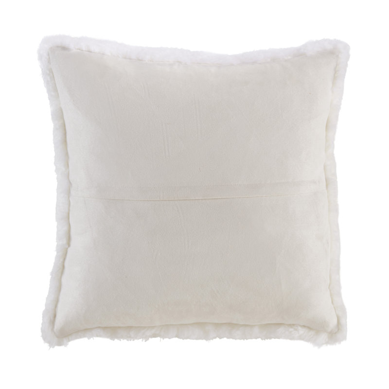 Shearling Collection Sheepskin Throw Pillow, Down, Ivory