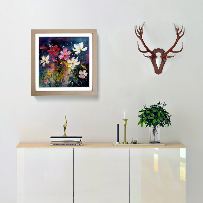 Cosmos Expressionism No.1 - Framed Print, Oak