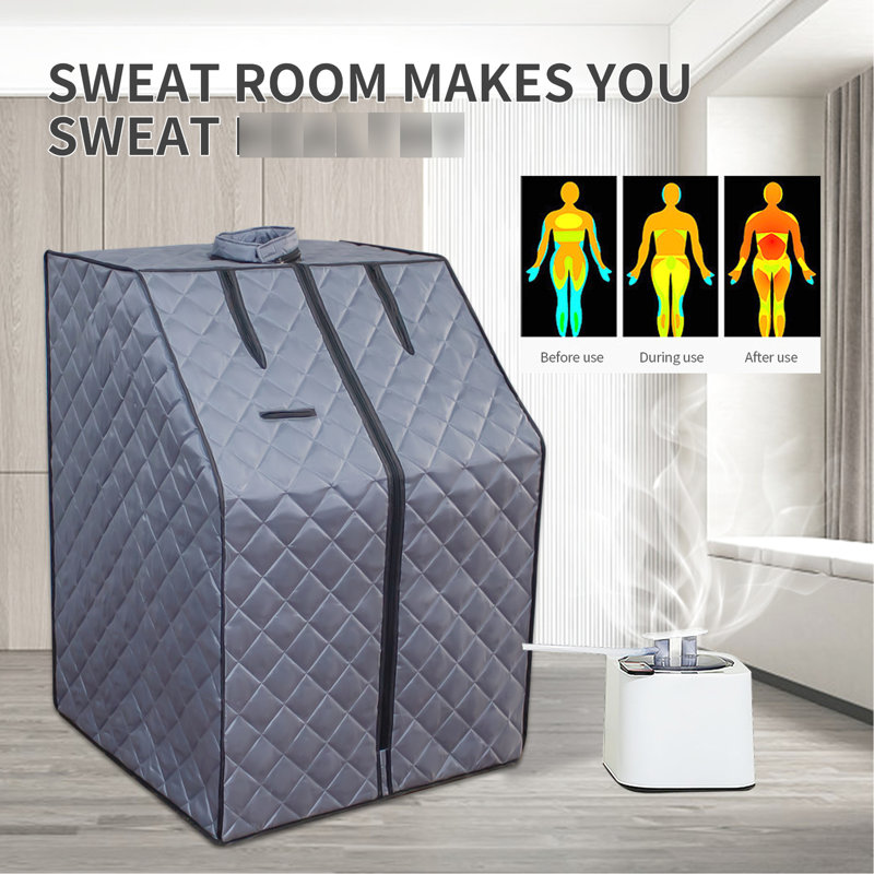 Personal Den - Chaufferette de 1 000 W, générateur de 2 L, fauteuil pliable, télécommande, cabine portable pour améliorer la digestion
