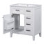 Ensemble de meuble-lavabo 30 po avec lavabo, armoire de salle de bain blanche avec tiroirs, cadre solide et panneau de fibres à densité moyenne (ancien numéro de référence: N725S999222K)