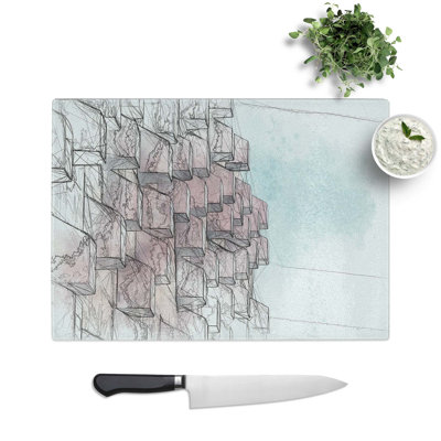 Tempered Glass Architecture Sketch Vol.34 Chopping Board