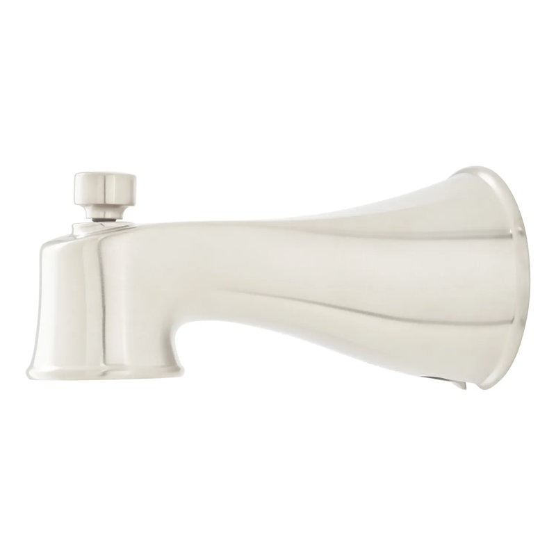 Pendleton Wall Mounted Tub Spout with Diverter, Brushed Nickel