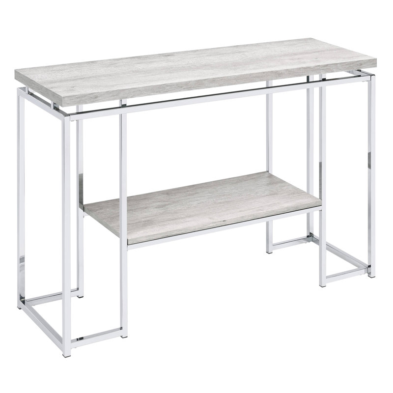 Console chaleureuse avec plateau en bois et base industrielle - Bureau élégant et moderne Une solution pratique pour les salons