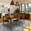 Tapis bleu / ivoire Palmea-343233017