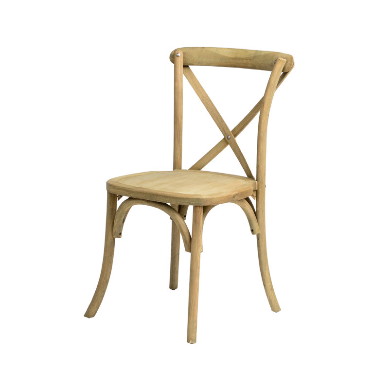 Chaise d'appoint en bois massif rustique