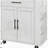 HOMCOM Kitchen Island with Storage, Rolling Kitchen Cart with AC Outlets and USB Ports, Microwave Stand with Towel and Spice Rack, White-2097093878