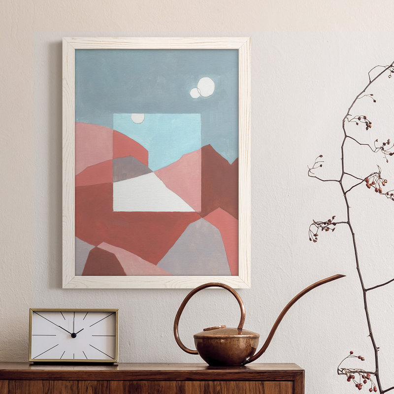 Desert Dreamscape I, toile encadrée de qualité supérieure - prête à être accrochée, H 28 po x l 38 po x P 1 po, Cadre blanc