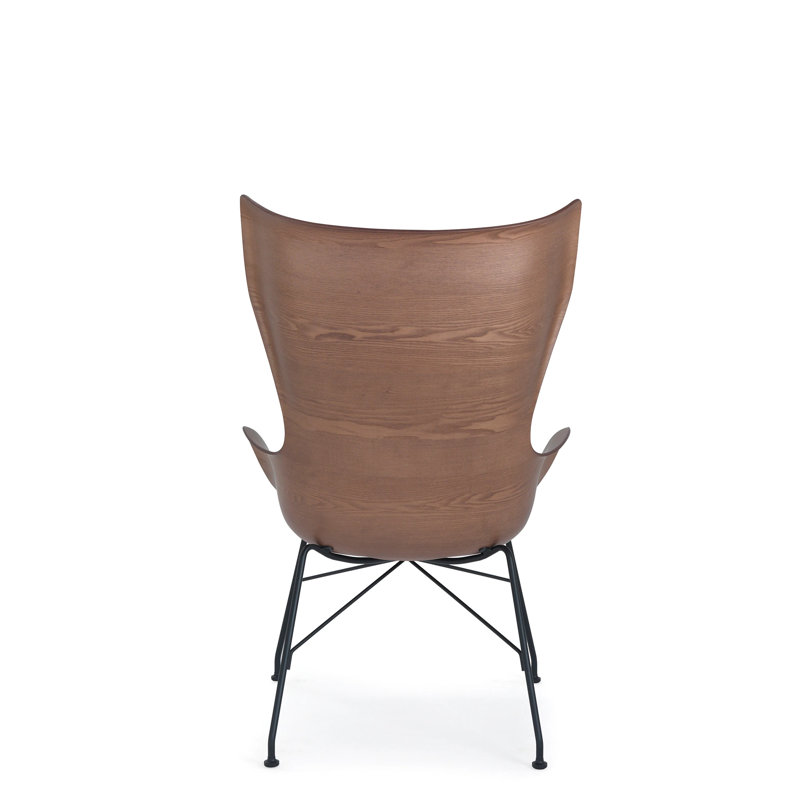 K/Wood Lounge Chair, Dark Wood/Black