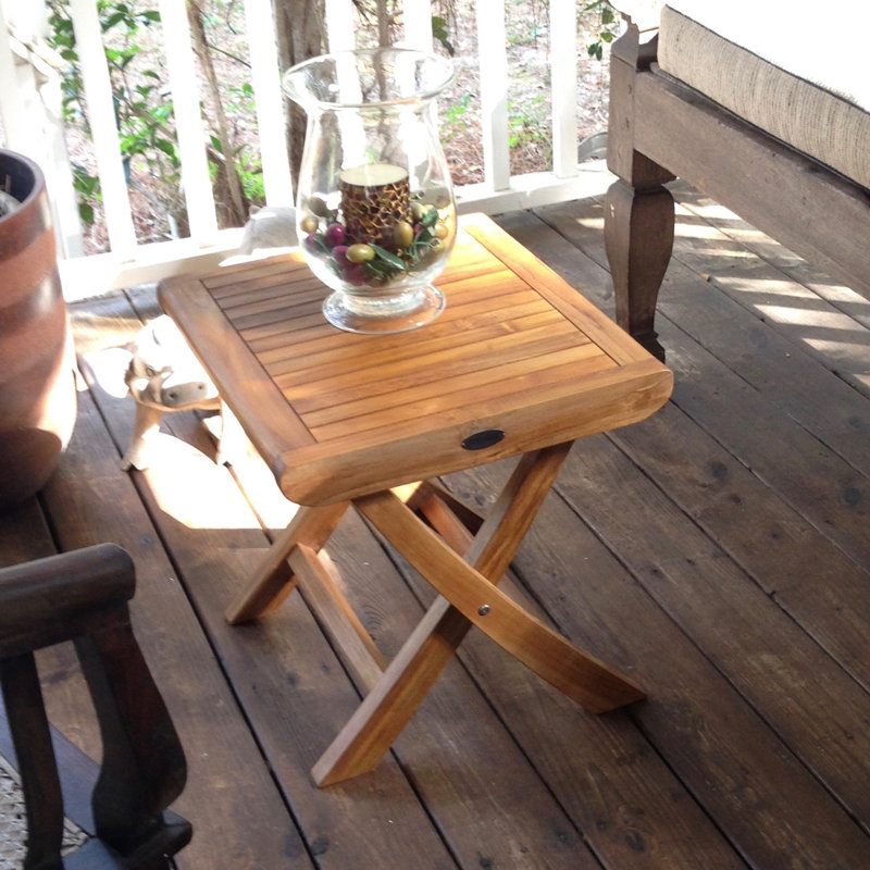 Miami Outdoor Square Teak Side Table