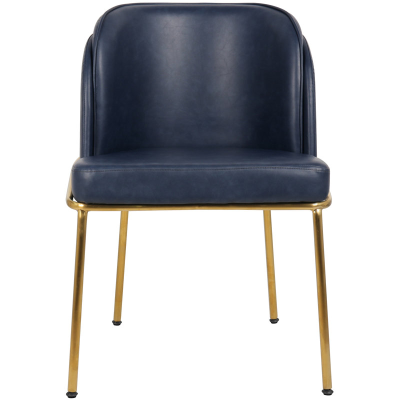 Jagger Side Chair, Navy Vegan Leather