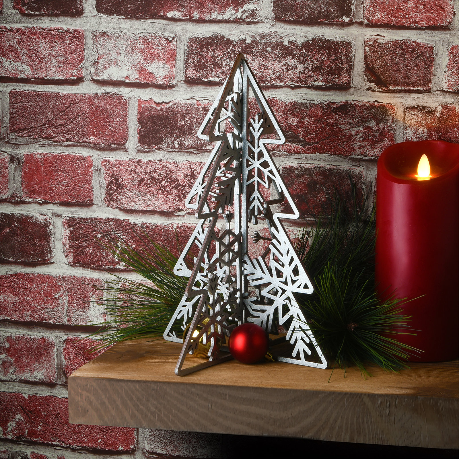 2-Piece Wooden Tabletop Tree Set