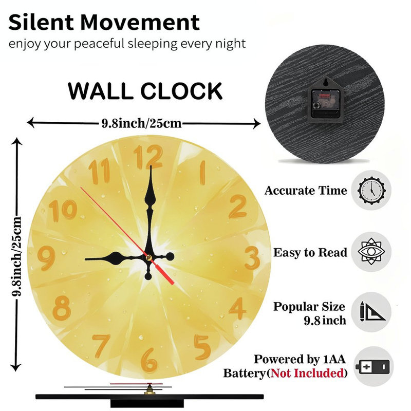 Horloge à fruits avec éclat