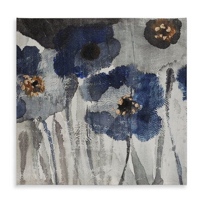 Blue Blurry Flowers Tablecloth | Contemporary Botanical Decor