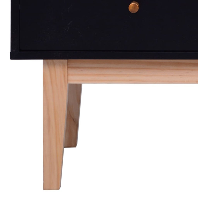 Twinspur Sideboard, Black/Light Brown