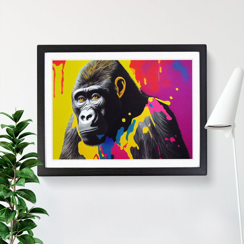 Gorilla Splash Vol.1 Abstract - Single Picture Frame Print, Black Framed, 25cm H x 34cm W x 2cm D