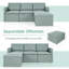 Upholstered L-Shaped Sectional Reversible-373733299