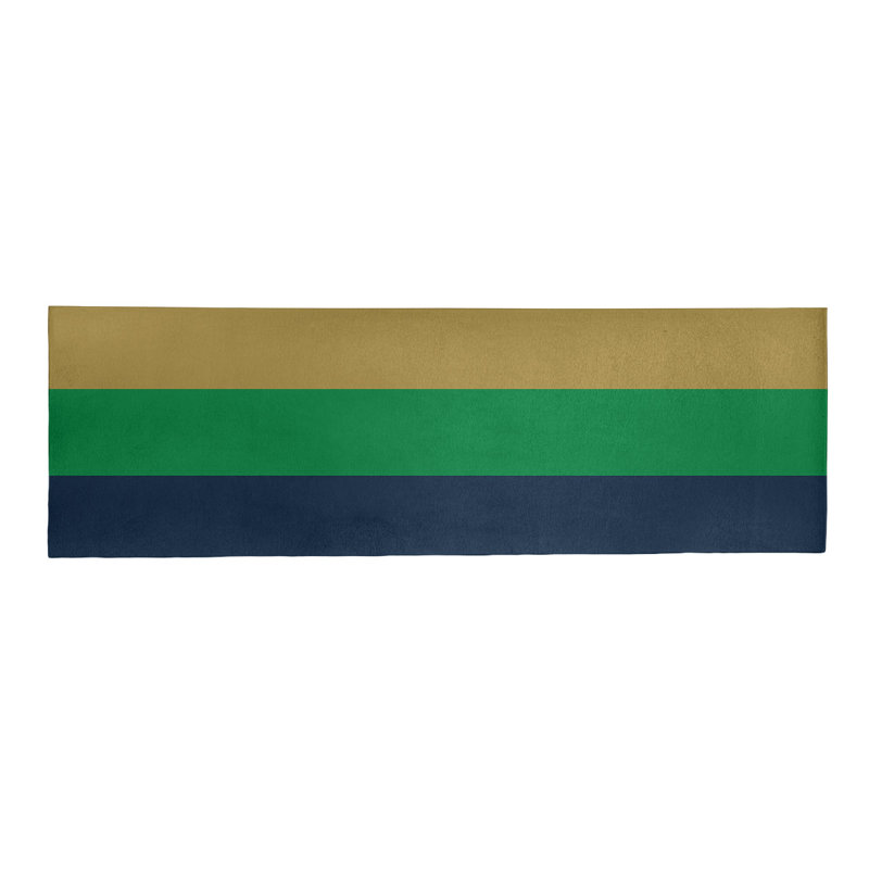 Tapis bleu/vert, Tapis de couloir 2 pi 6 po x 8 pi