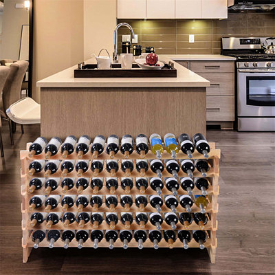 Whitinsville Solid Wood Wine Bottle Rack Brown