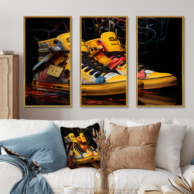 Urban Edge Yellow Sneakers - Balenciaga Wall Art