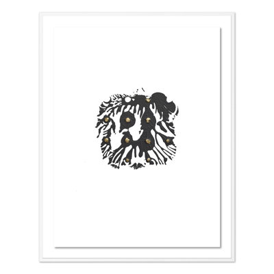 Gray Golden Imprint Print by Anne Mersmann