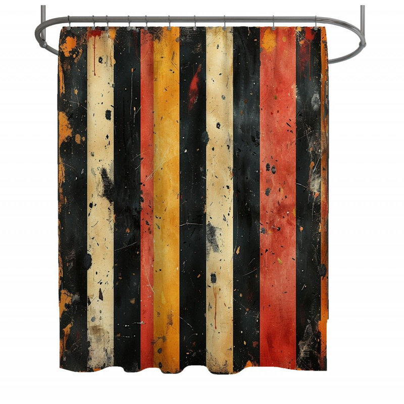 Abstract Art Plaid Shower Curtain, 93"H x 70"W