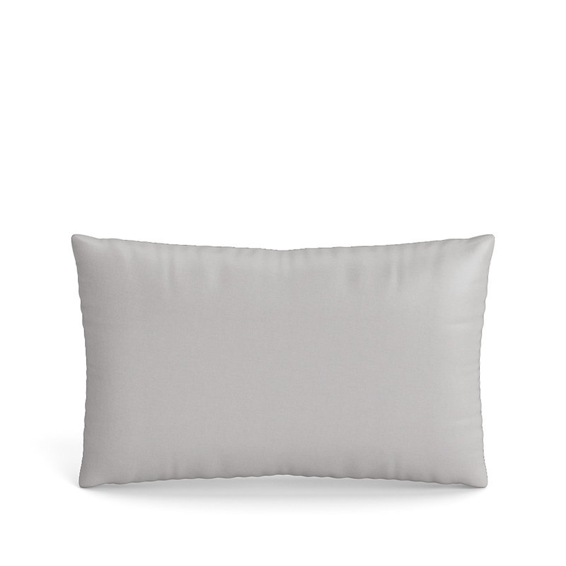 Duchess Pillow Cover & Insert, Rectangle 12"H x 18"W, Silver