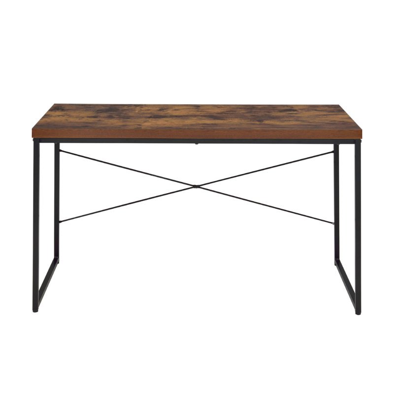 Bureau d'écriture rectangulaire avec pieds en métal