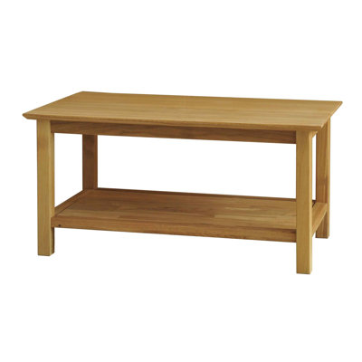 Solid Wood Four Leg Coffee Table with Storage