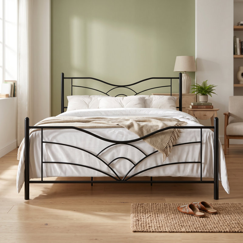 Grand lit plateforme Enfield, Grand lit, Noir