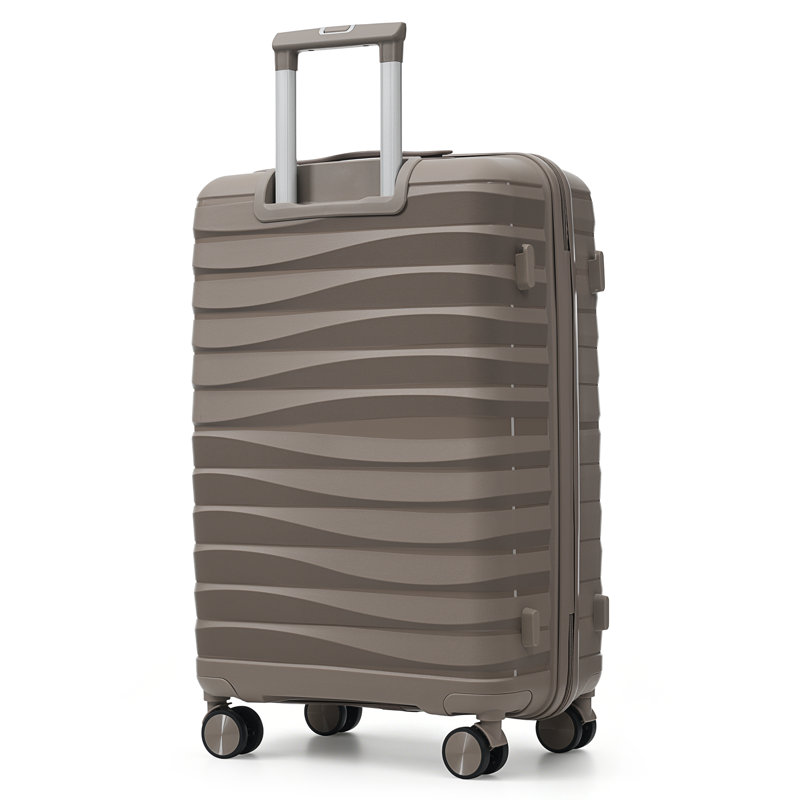Ensemble de 3 valises de voyage en PP de qualité supérieure 20/24/28 pouces, serrure de sécurité et roues pivotantes à 360 °, poignée télescopique réglable, pour les voyages, les affaires et l'aventure