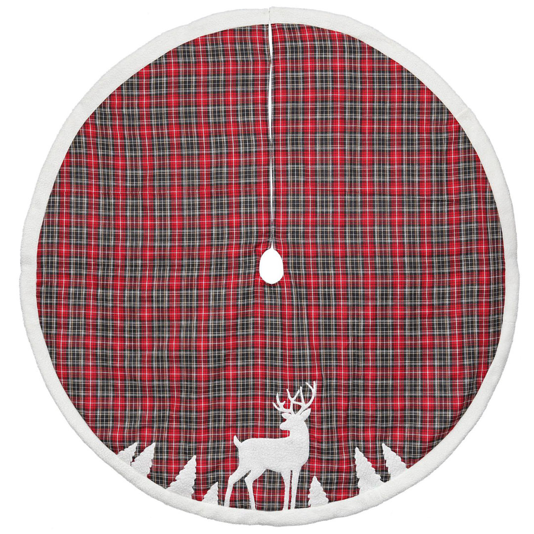 Plaid Linen Tree Skirt The Holiday Aisle®