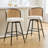 Cane Back Swivel Upholstered  Stool-1335810502-1335810501