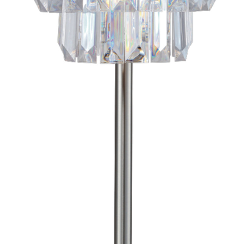 27.5"H CONTEMPORARY CRYSTAL SHADE TABLE LAMP(1PC/CTN), Chrome