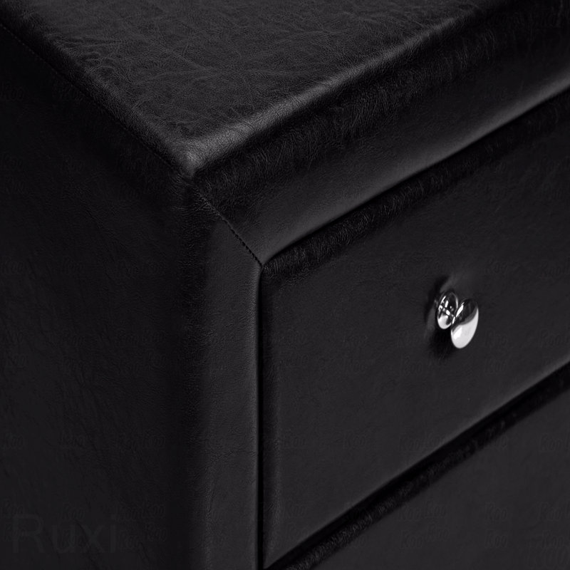 Table de chevet, bout, côté, lampe, tiroir de rangement, chambre à coucher, revêtement, Noir