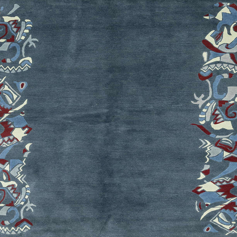 Abstract Indoor Rug, Square 4'
