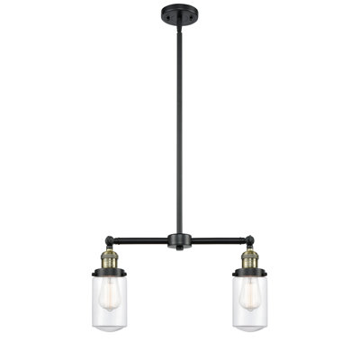 Luminaire suspendu linéaire pour îlot de cuisine 2 lumières Saroyan