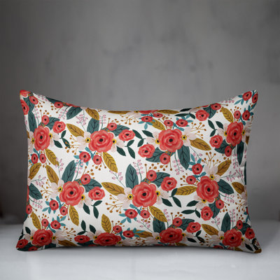 Blush Floral Throw Pillow