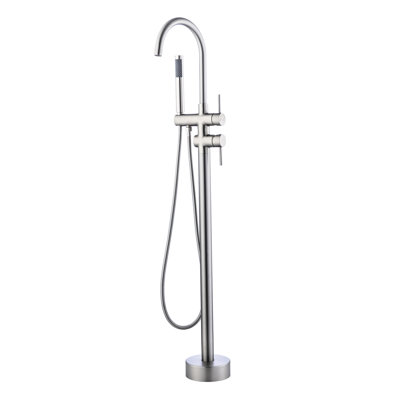 Drip- Tub Filler Faucet In With Solid Construction Freestanding Hand Shower And 13.5 In. Width