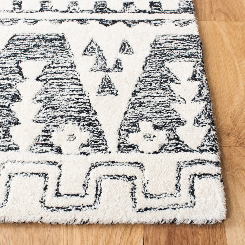 Dean Hand Tufted Wool Southwestern Rug, Round 6'