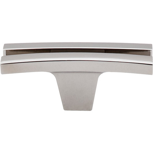 Flared 2 5/8" Length Geometric Knob, Polished Nickel