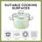 Daisy Fields Enamelware Pot with Glass Lid 5.8-qt