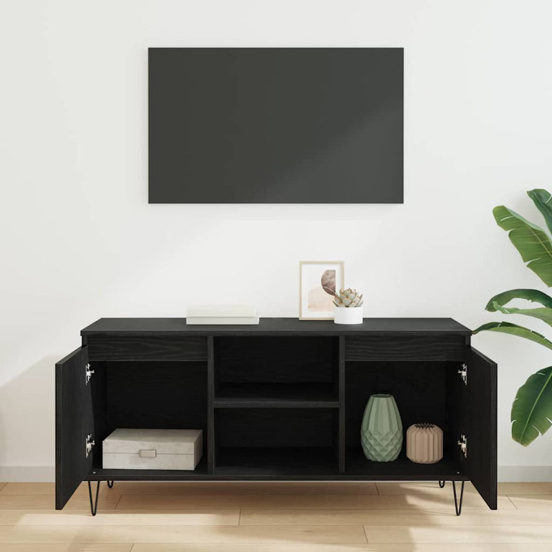Unfinished TV Stand for TVs up to 48", Black Oak