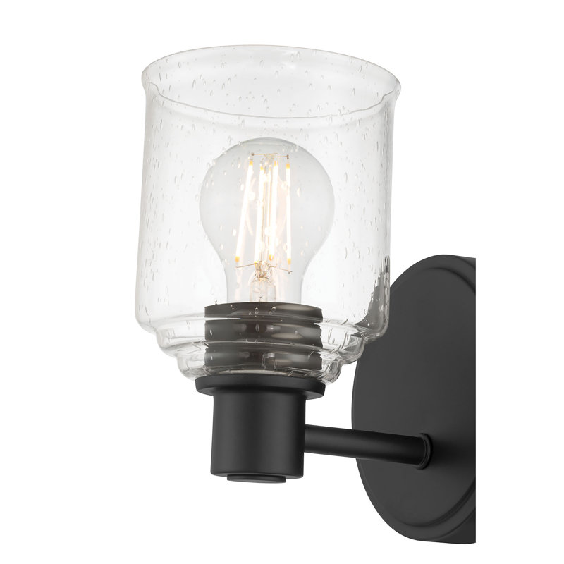 Applique murale 1 lumière Vessair 7,5 po de haut, Noir