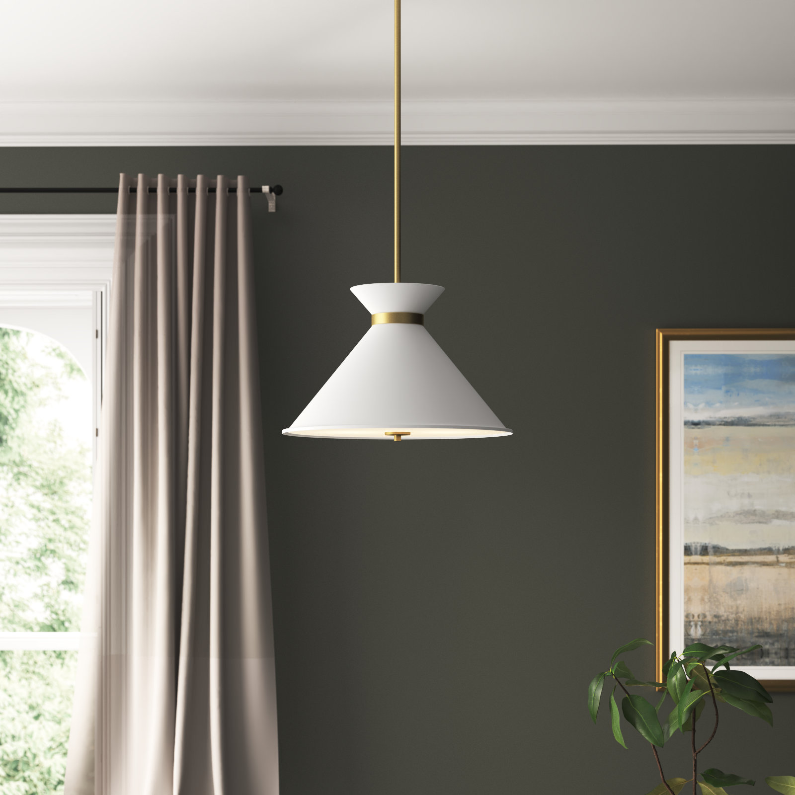 Nysta Dimmable 3 - Light Pendant, White
