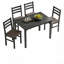 Ensemble de salle à manger moderne, ensemble de salle à manger 5 pièces avec table rectangulaire et 4 chaises sans accoudoirs, ensemble de salle à manger élégant et peu encombrant (seulement 1 table, 4 chaises)